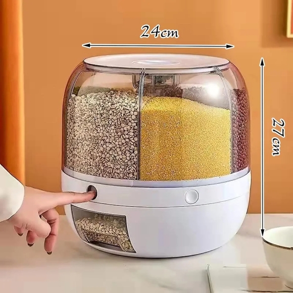 Rotating Food Dispenser Grain Storage Container - Picture 5 of 9
